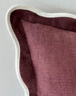 Chloe Burgundy Square Scalloped Cushion Cover