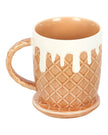 Caramel Waffle Mug With Lidded Coaster