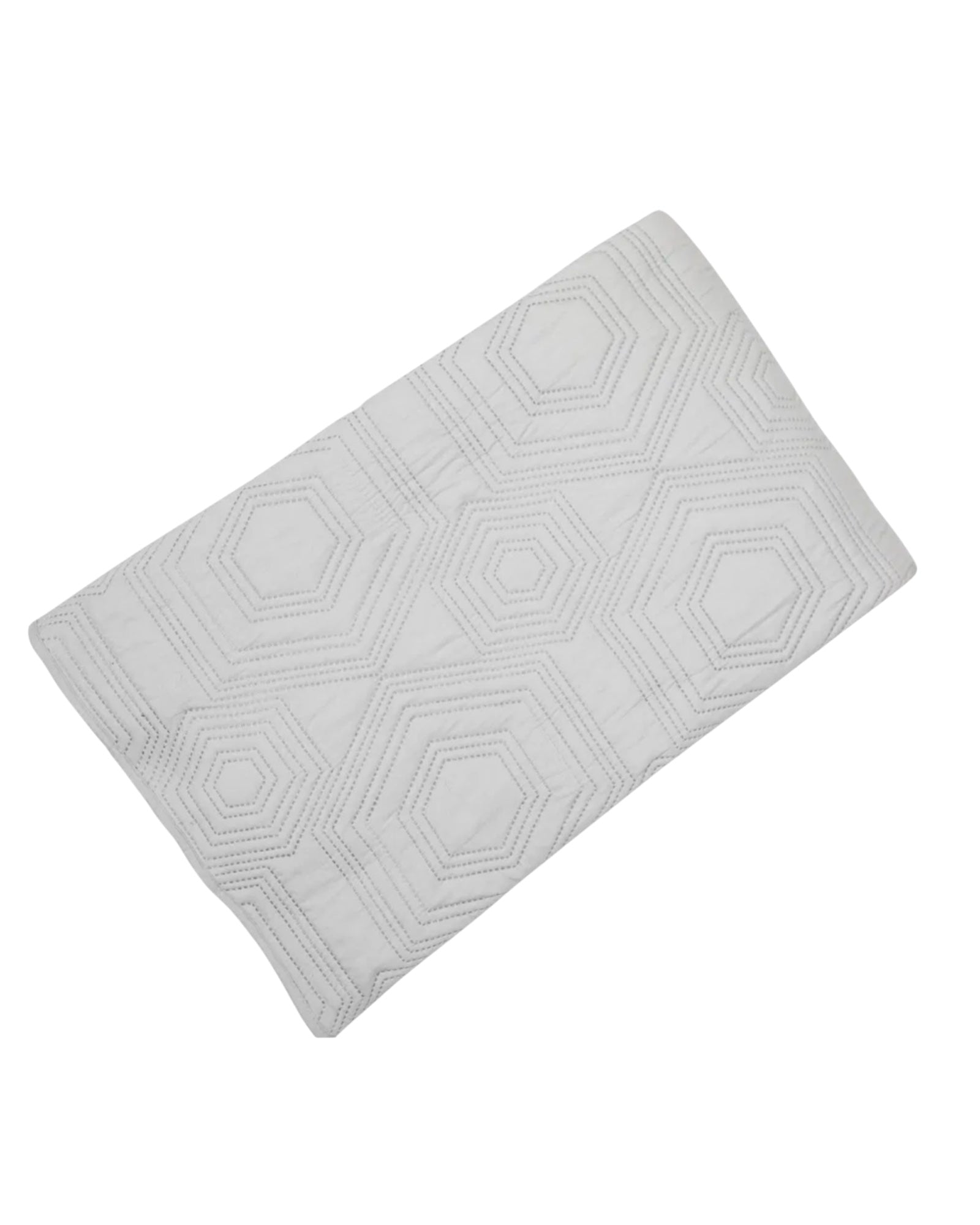 Dorchester Grey Geometric Quilted Bedspread