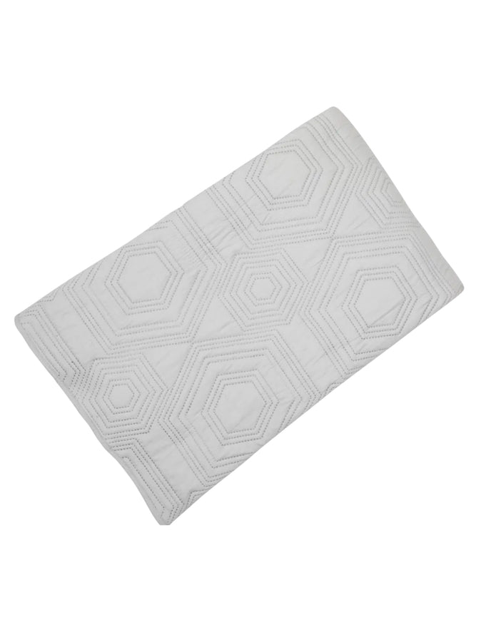 Dorchester Grey Geometric Quilted Bedspread