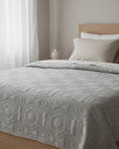 Dorchester Grey Geometric Quilted Bedspread