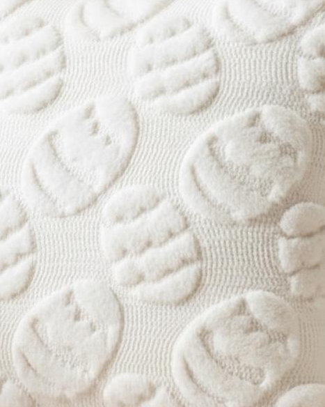 White Furry Egg Cushion Cover