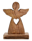 Wooden Angel With Cutout Heart