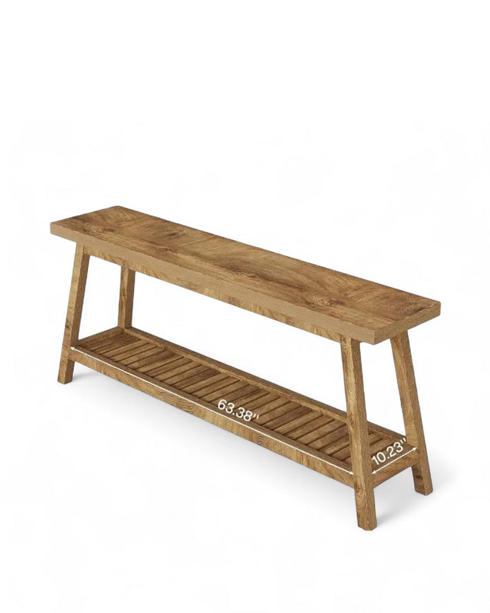 Rustic Natural Extra Large Wood Effect Console Table - PRE ORDER UP TO 14 DAYS DELIVERY
