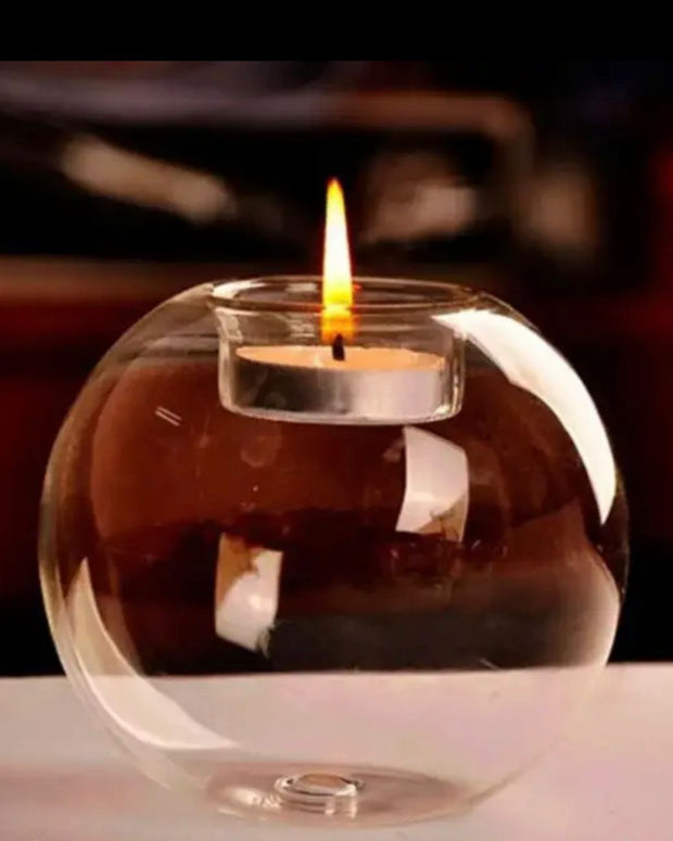 Glass Bubble Tealight Candle Holders