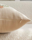 Beige Embroidered Bunny Rabbit Cushion Cover