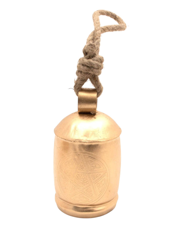 Large Brass Gold Bell On Rope