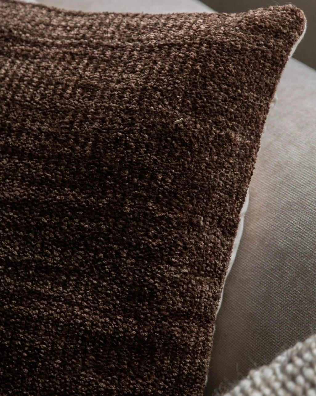 Kendal Chenille Brown Cushion Cover