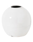 Tiber Glazed White Stone Vase