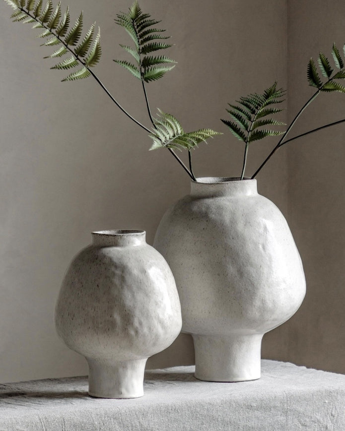 Palawan Neutral Footed Vase