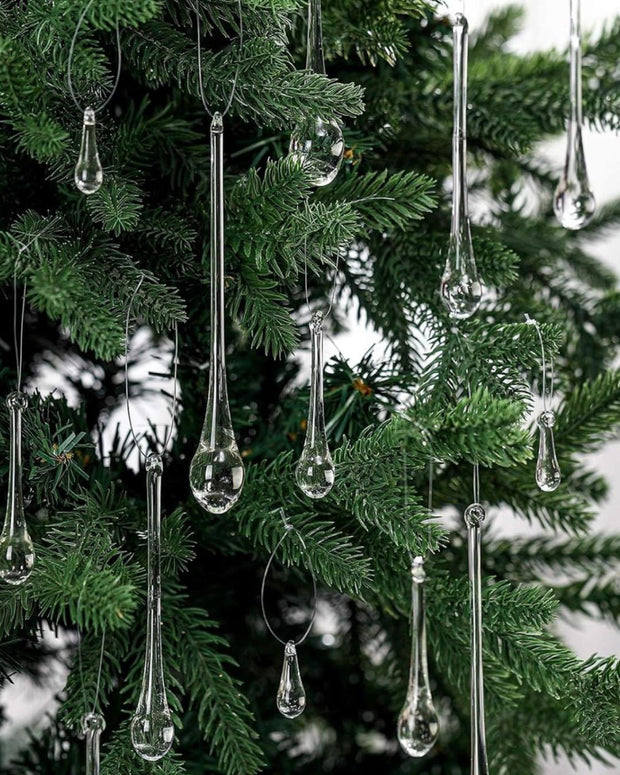Acrylic Hanging Teardrop Baubles - Set Of 22 PRE ORDER TEN DAYS DELIVERY
