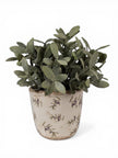 Extra large beige ceramic olives plant pot by Clayre & Eef, ideal for home decor with a stylish olive motif design.