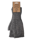Charcoal Cosy Cable Knit Fingerless Gloves