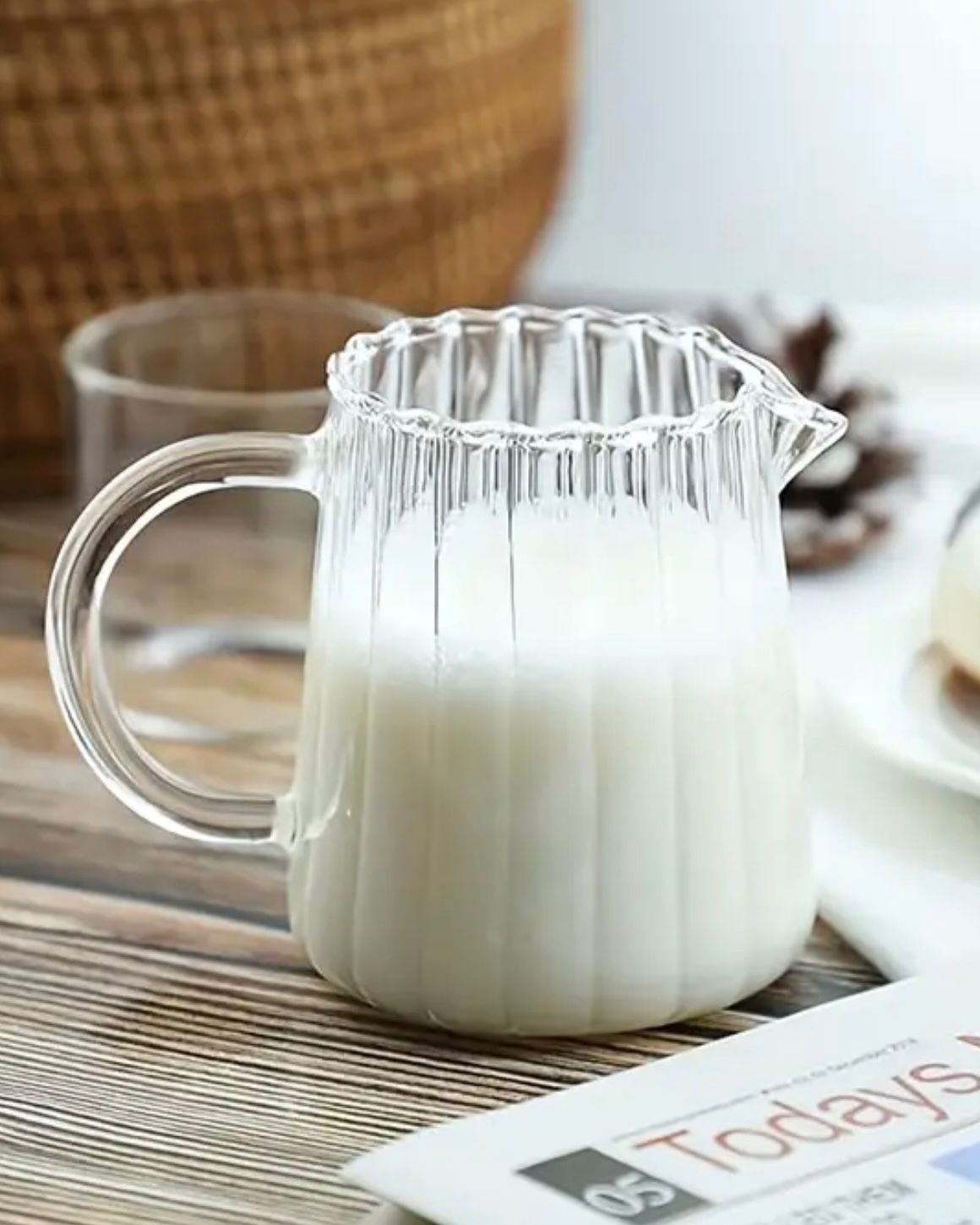 Mini Ribbed Glass Jugs