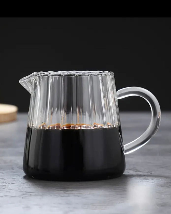 Mini Ribbed Glass Jugs