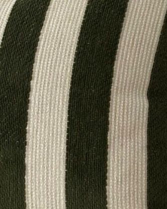 Orla Olive Green Stripe Cushion Cover