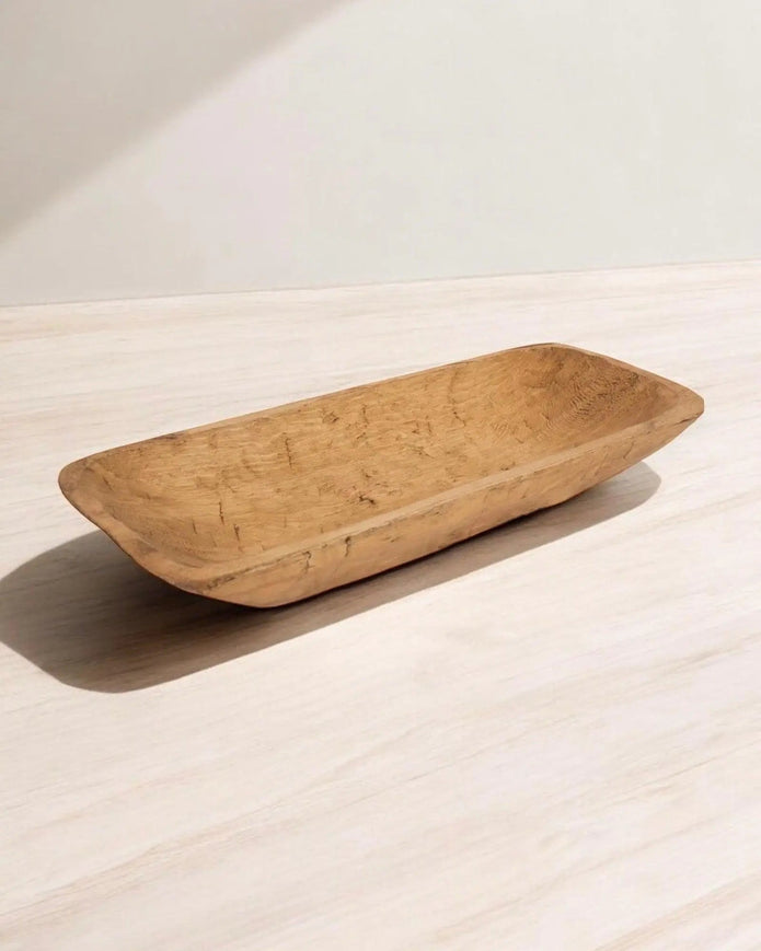 Patna Dark Rustic Wooden Large Dough Bowl