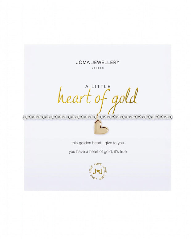Joma Jewellery, A Little Heart Of Gold Bracelet