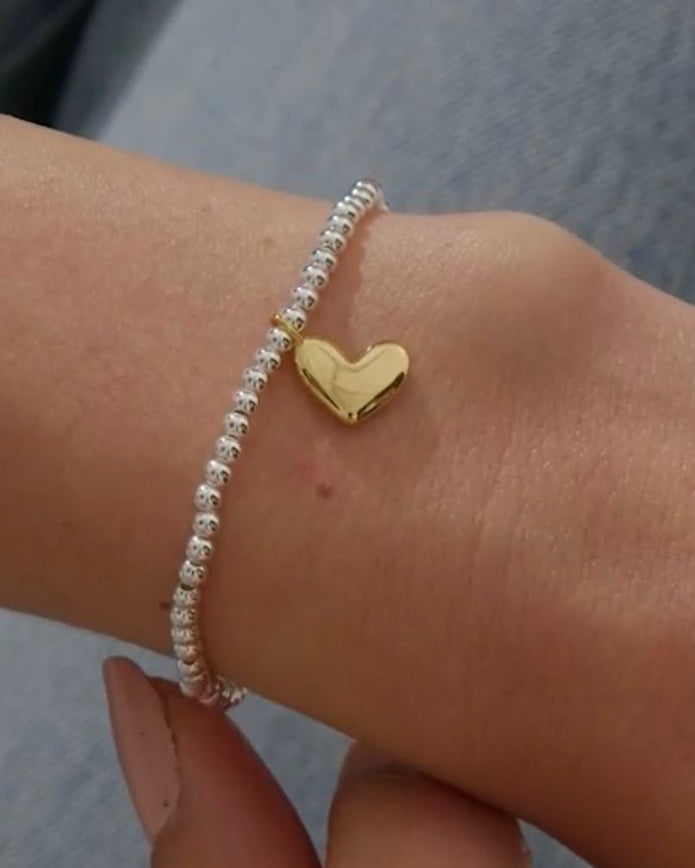 Joma Jewellery, A Little Heart Of Gold Bracelet