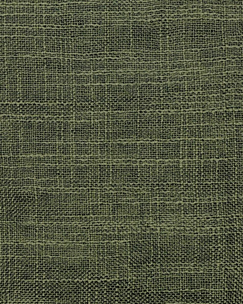 Olive green woven sheer voile curtain panel by Riva Home, soft furnishings, featuring lightweight, airy fabric for window decor.