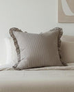 Ellenvale Trade Darcy chocolate brown pinstripe cushion cover, extra large soft furnishings with a stylish pinstripe pattern.