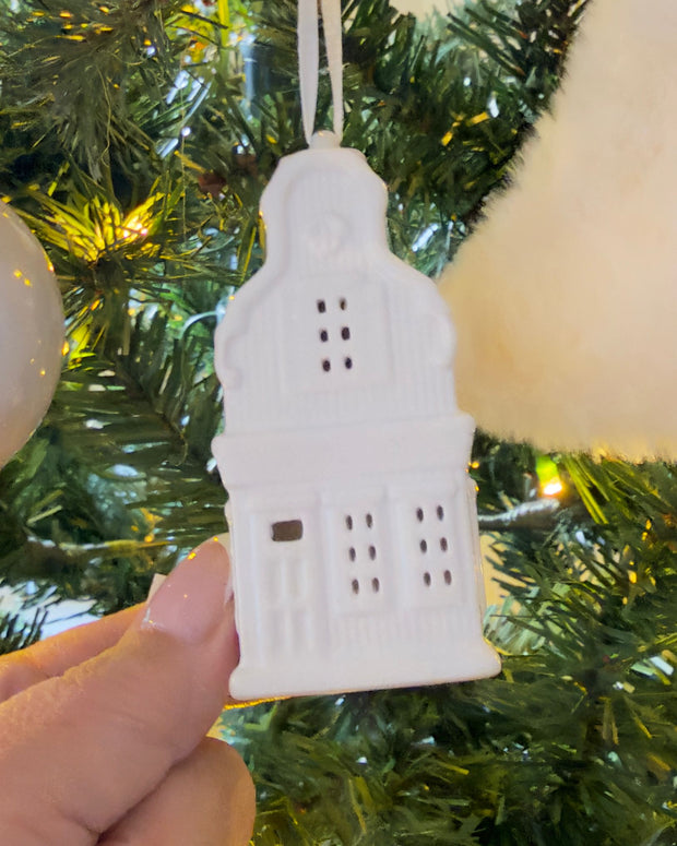 Matte Hanging Dutch House Ornaments