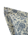Navy blue cotton cushion cover with elegant print, part of Ellenvale Trade's luxury soft furnishings collection.