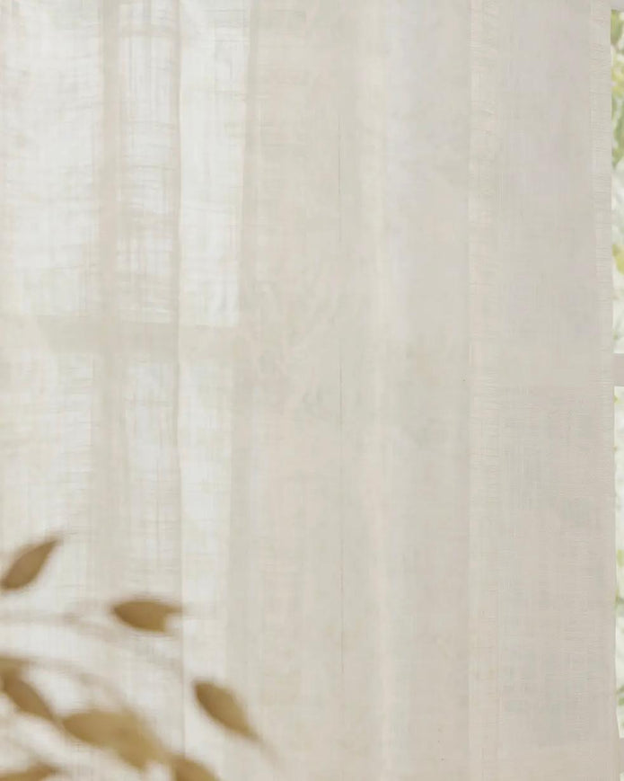 White woven sheer voile curtain panel by Riva Home, lightweight and soft, perfect for elegant window soft furnishings.