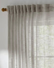 Riva Home Yard Greige woven sheer voile curtain panel with tab top, soft furnishings for elegant window decor.