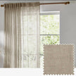 Riva Home Yard Natural woven sheer voile curtain panel hanging, soft furnishings for window decor, lightweight and semi-transparent.