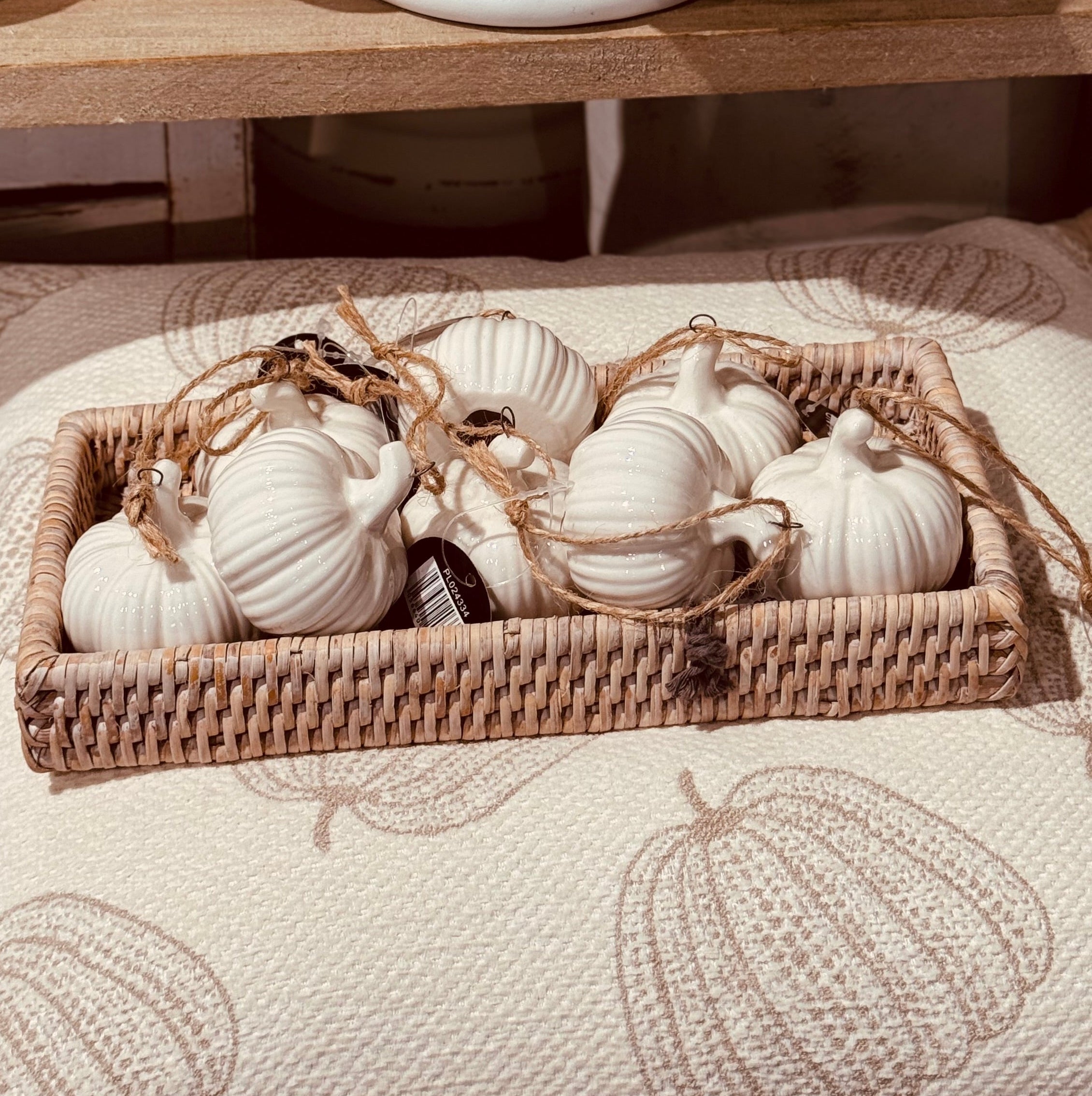 Hanging Ceramic Natural Pumpkin