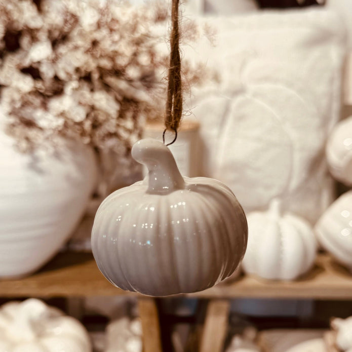 Hanging Ceramic Natural Pumpkin