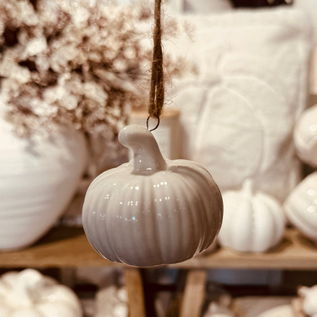 Hanging Ceramic Natural Pumpkin