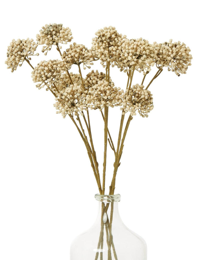 Artificial classic brown Allium stem from Hill Interiors, showcasing a realistic, decorative plant for home or office decor.