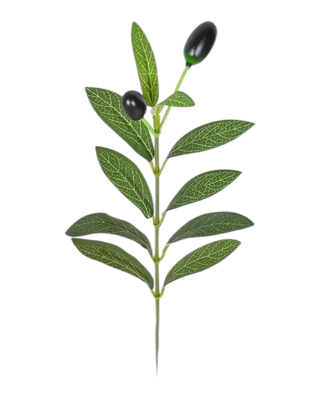 Mini artificial olive branch from Starlight Express featuring realistic green leaves, perfect for home or office decor.