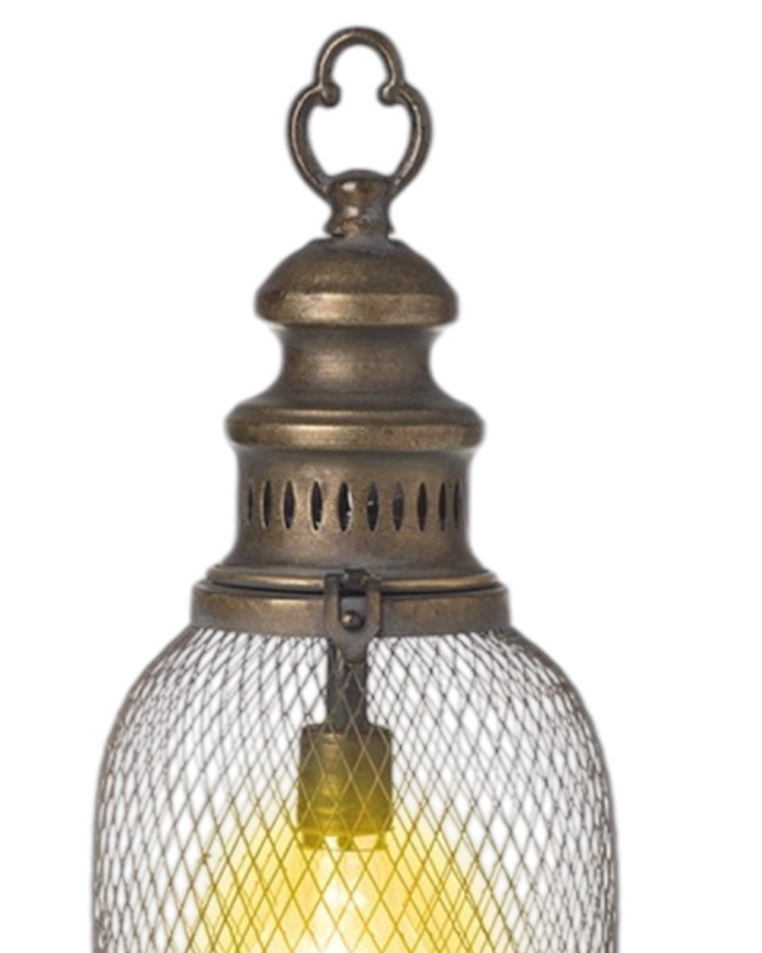 LED Light Up Metal Mesh Lantern by Heaven Sends, showcasing a decorative metal lantern with integrated LED lights for ambient lighting.