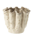 Neutral ceramic wavy vase for home décor, featuring a smooth, flowing design in a neutral tone by Heaven Sends.