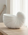 Large white matte shell vase by Heaven Sends, featuring a smooth, elegant design suitable for floral arrangements.