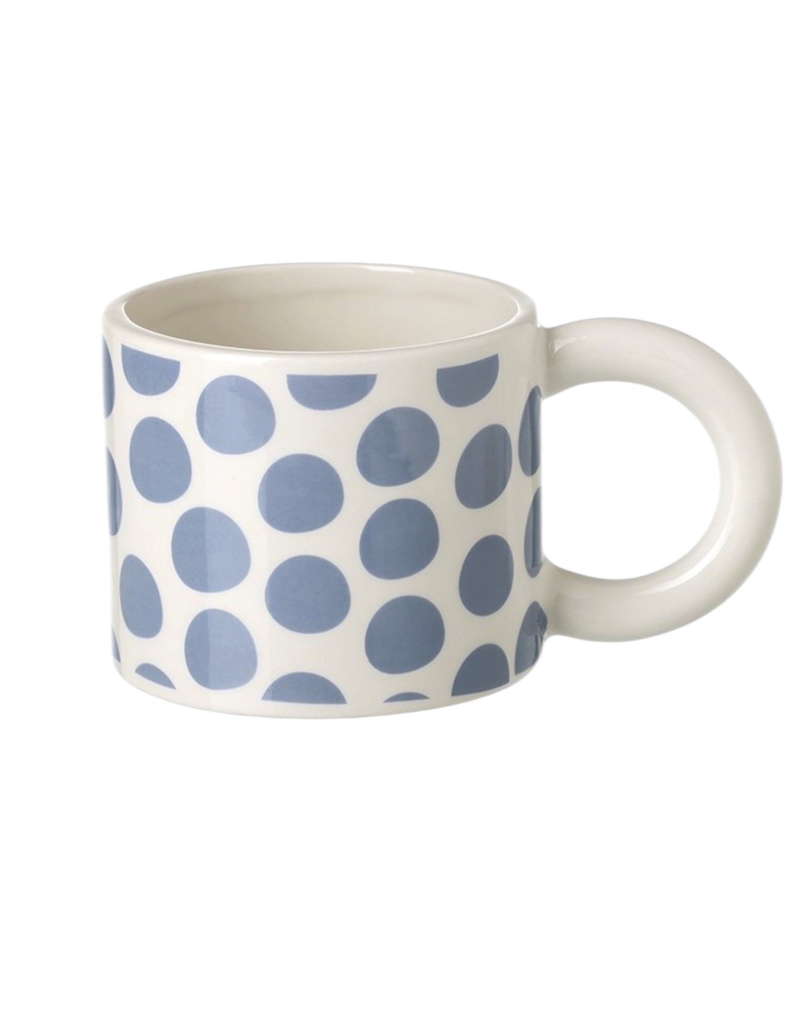 Ocean blue and white spotted ceramic mug from Heaven Sends, ideal for kitchen and dining use, featuring a stylish design.
