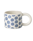 Ocean blue and white spotted ceramic mug from Heaven Sends, ideal for kitchen and dining use, featuring a stylish design.