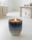 Navy blue ceramic candle from Heaven Sends, styled for home décor, with a smooth finish and elegant design.