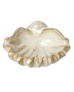 Beige ceramic shell bowl for home décor, featuring a smooth, shell-shaped design by Heaven Sends.