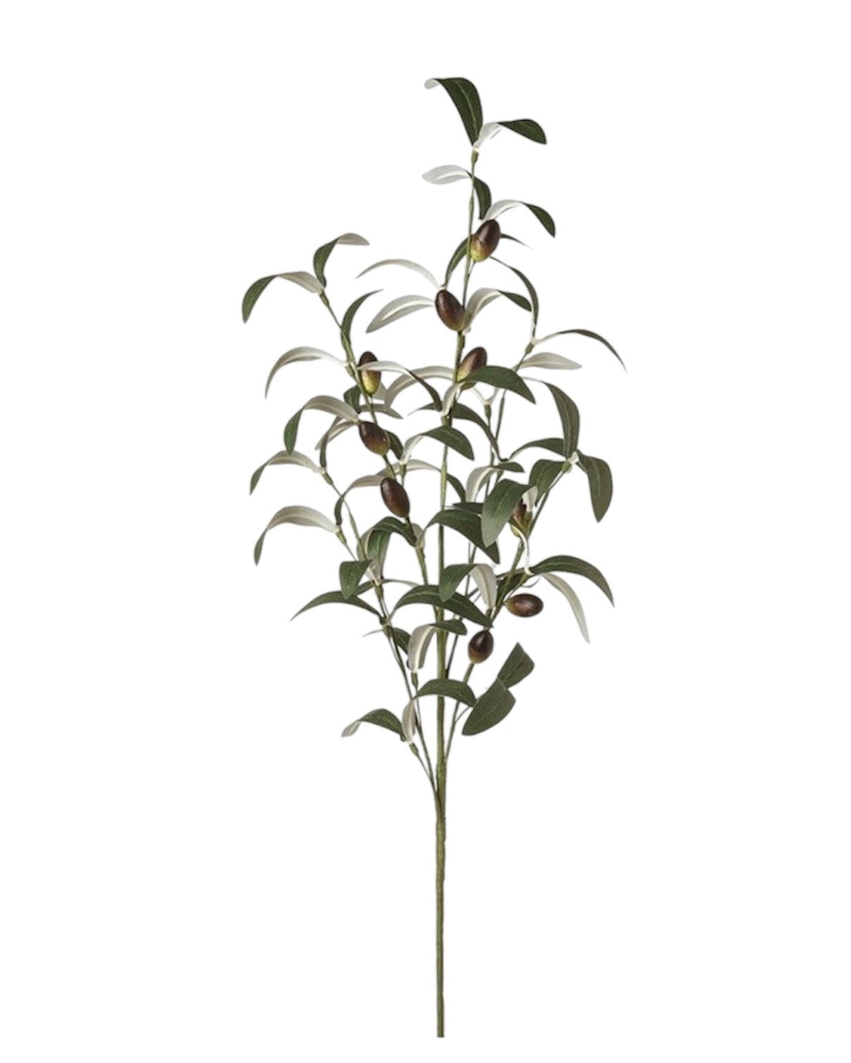 Artificial tall olive branch for home décor by Heaven Sends, featuring lush green leaves and realistic olive fruit details.
