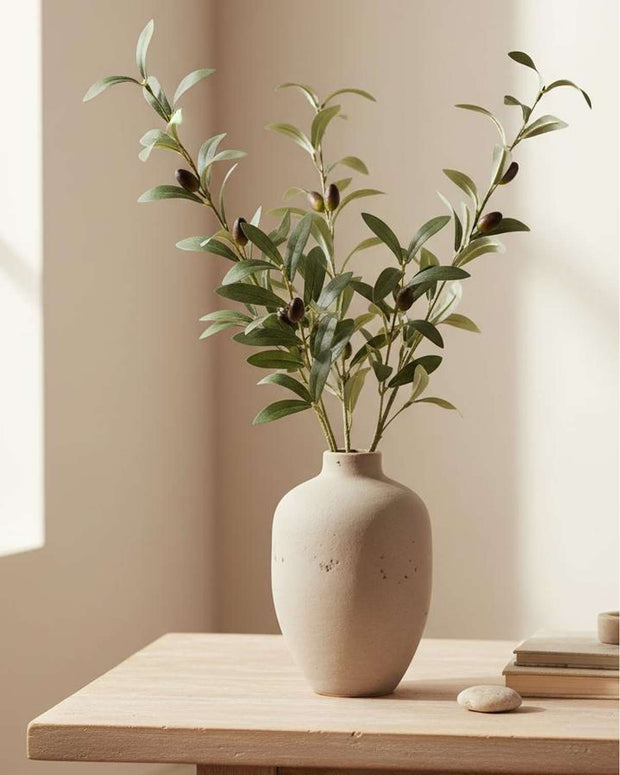 Artificial tall olive branch for home décor, showing lush green leaves in a natural arrangement by Heaven Sends