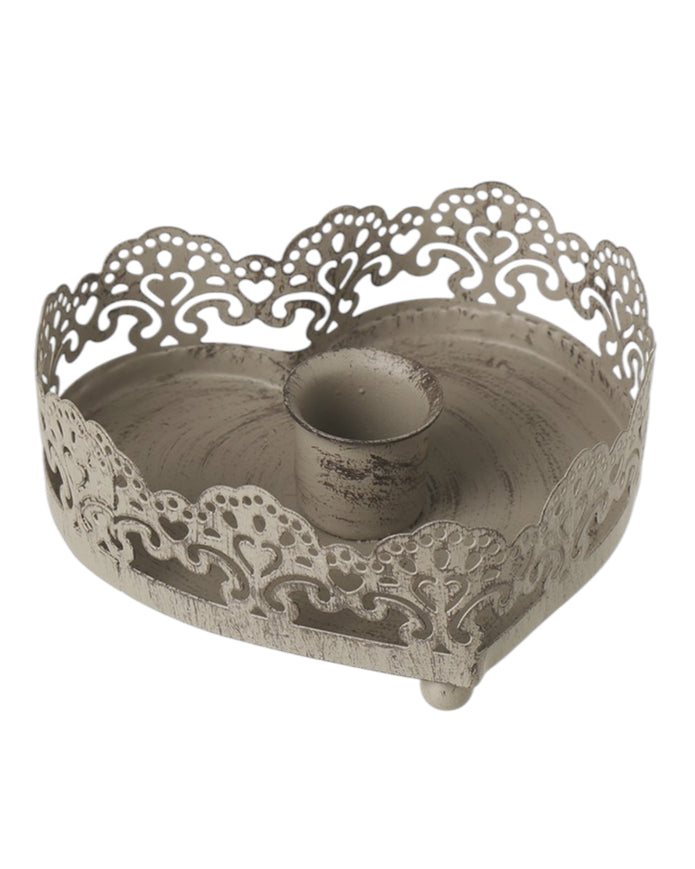 Metal heart candle holder from Heaven Sends, a stylish home décor piece with a heart-shaped design for cozy ambiance.