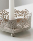 Metal Heart Candle Holder for home décor, featuring a romantic heart design and sturdy metal construction.