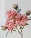Artificial pink rose peony flower stem from Starlight Express with open double blooms, ideal for floral arrangements.