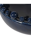 Large navy blue ceramic bowl with a bobble-edged design, ideal for home decor by Coach House.