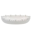 Oval extra large white bobble-edged bowl for home decor by Coach House, showcasing its decorative design and smooth finish.