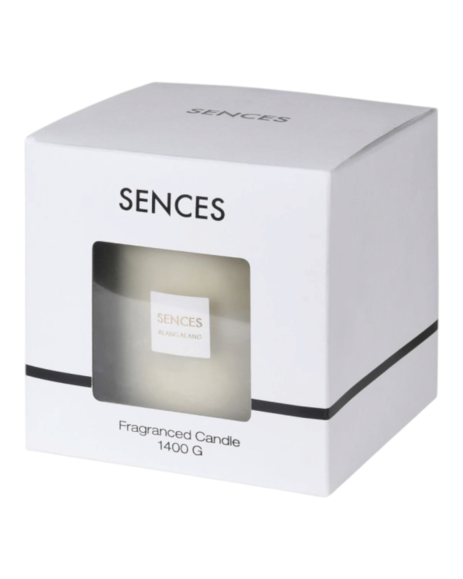 White Alang Alang large 3-wick candle by Coach House with tonka and clove scent, shown in a white container.